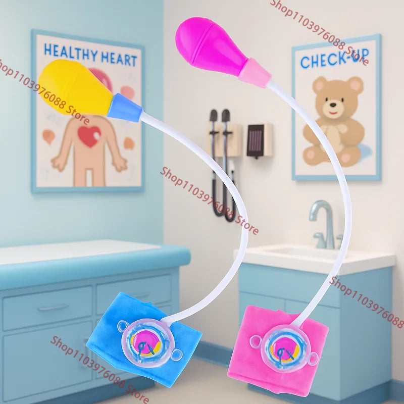 Kids Doctor Play Set - Simulation Blood Pressure Monitor Toy, Pretend Medical Checkup Kit for Children Educational Gift