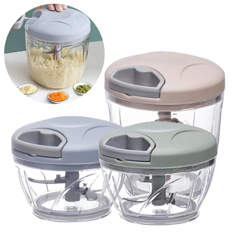 900/500ML Garlic Chopper Manual Garlic Press Food Vegetables Cutter Meat Grinders Kitchen Gadgets Hand Mincer Garlic Masher