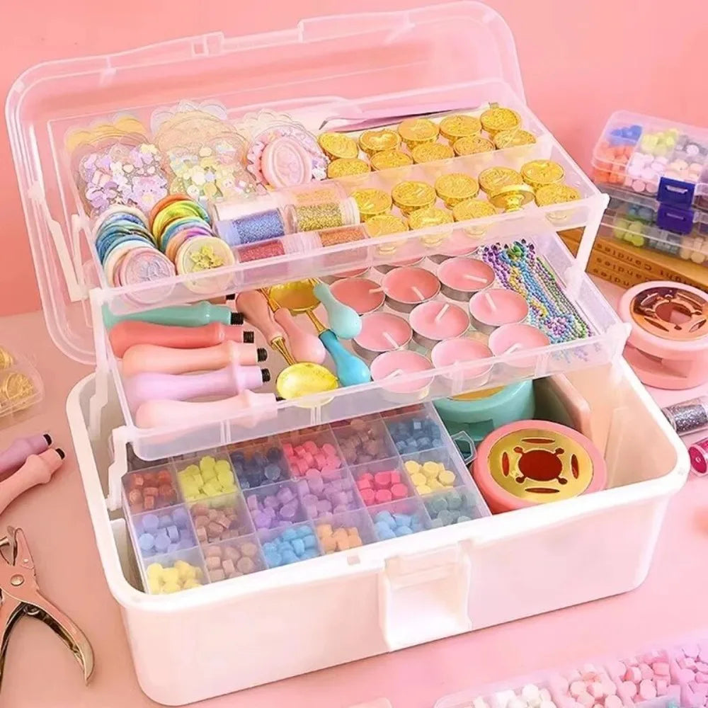 New 2/3 Layers Storage Box Large Capacity Plastic Nail Art Box Multifunctional Portable Jewelry Organizer Small Items