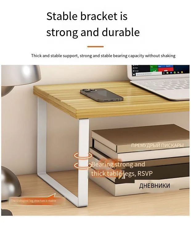 Multiple sizes desktop computer with elevated laptop display elevated dormitory desktop storage office screen base bracket