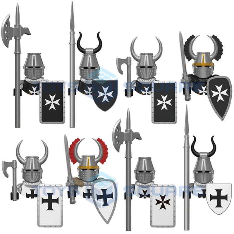 The Medieval Teutonic Knights Hospitaller Model Blocks MOC Bricks Set Toys For Children DT8901