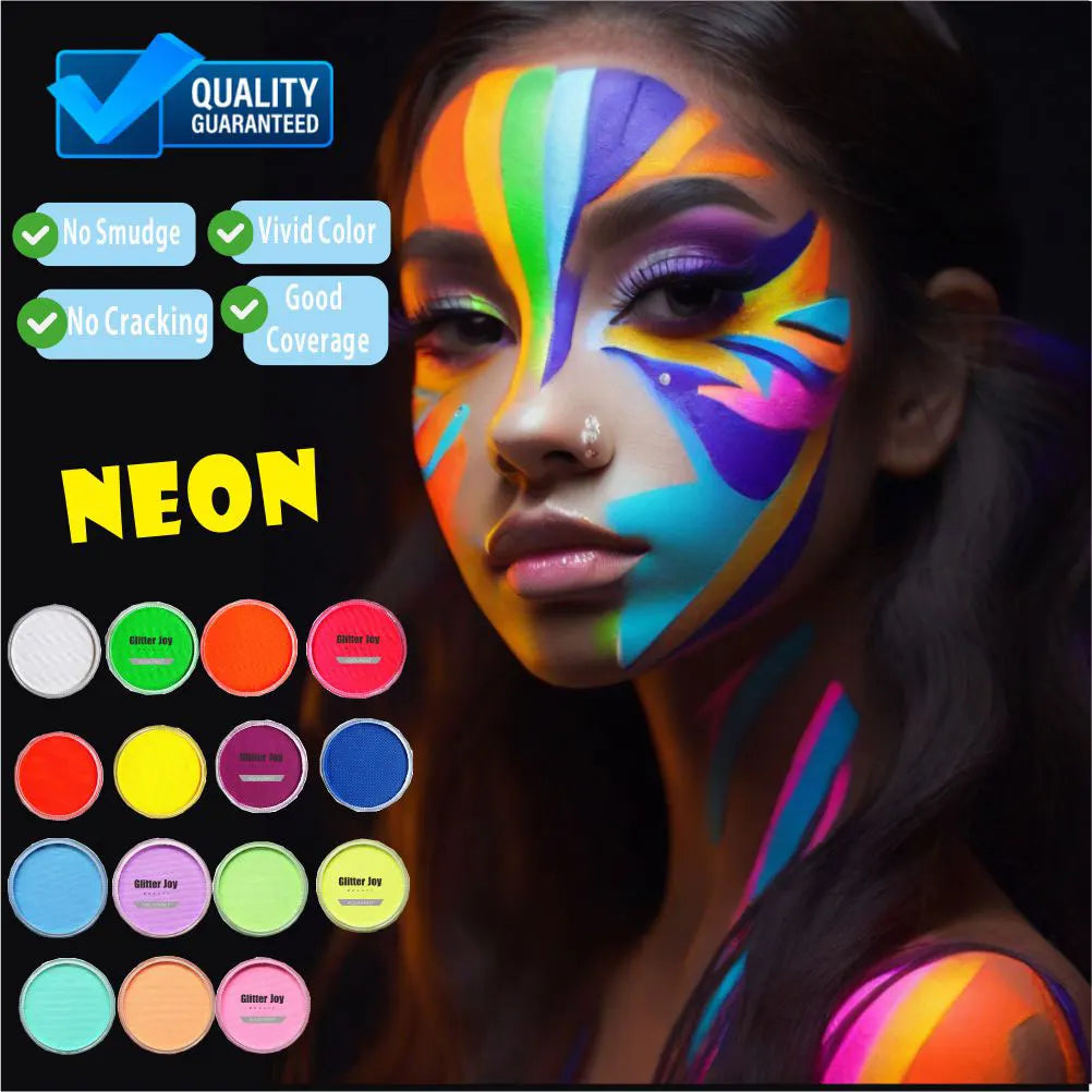 2025New 30g/pc Purple and Blue Water Based Face And Body Painting Non-toxic Professional Makeup Pigment For Halloween Costume