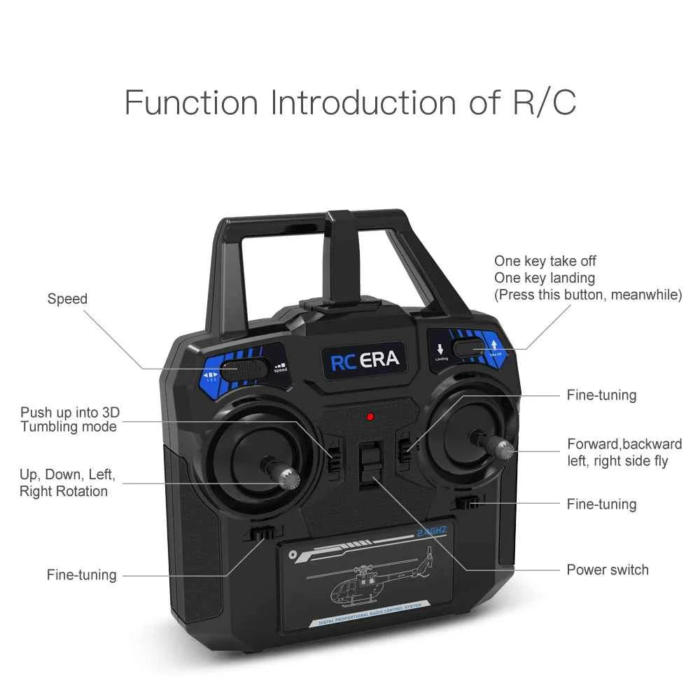 RC ERA C129V2 RTF RC Helicopter 2.4GHz 6-axis Gyroscope One Click 3D Flip Remote Control Aircraft Hobby Toys