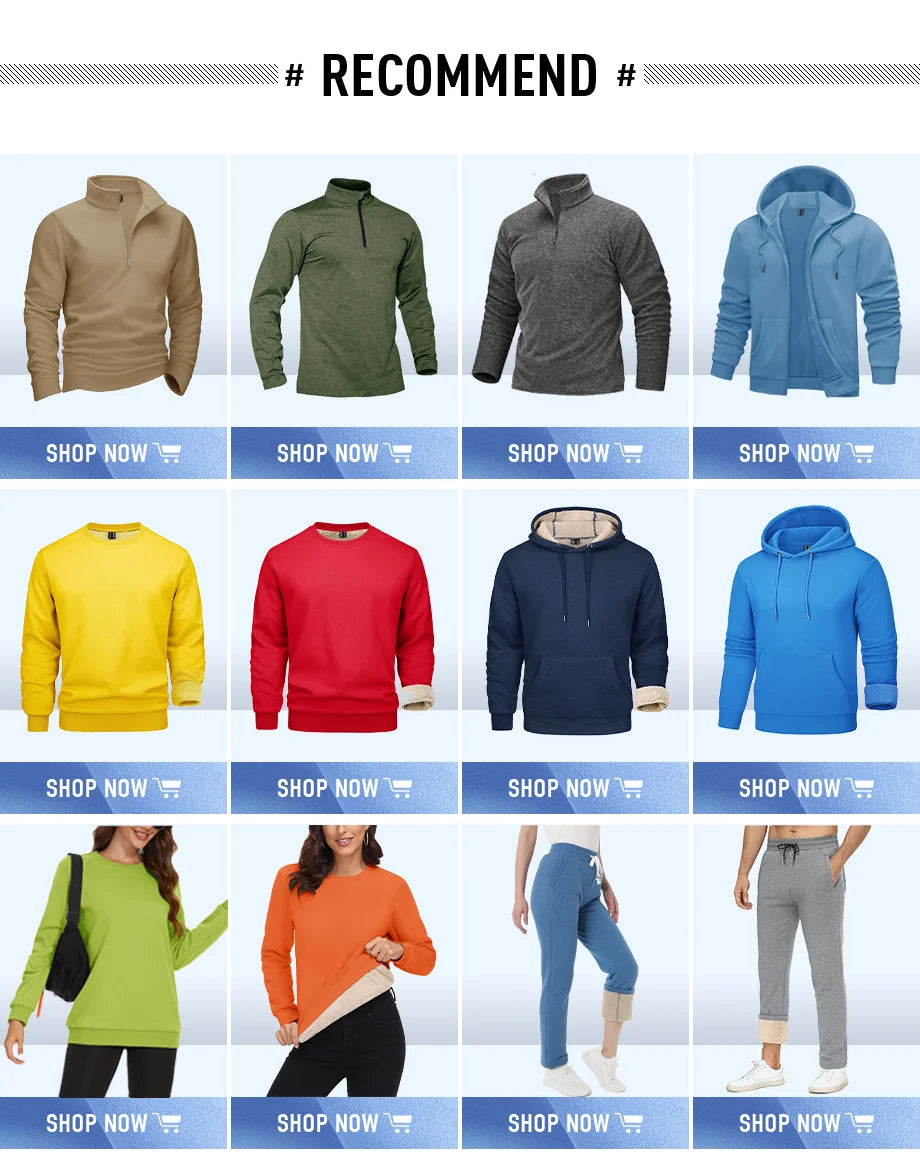 TACVASEN Men's Zip Up Hoodie Sherpa Lined Hooded Sweatshirt Winter Heavyweight Hoodies Warm Thick Fleece Jacket Casual Outwear