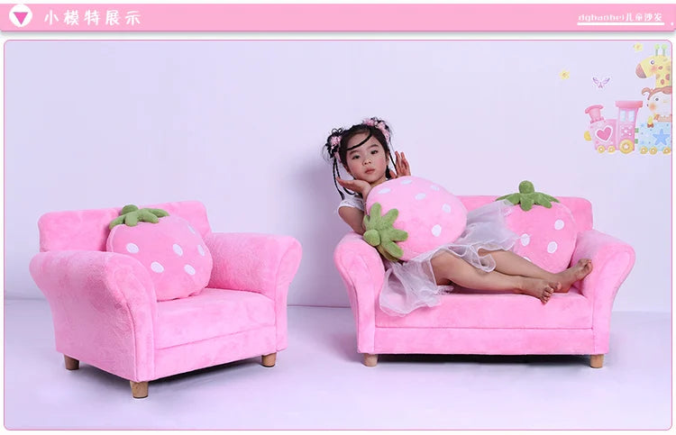 Children's Sofa Cute Cartoon Fabric Strawberry Sofa Modern Tatami Combination Baby Sofa