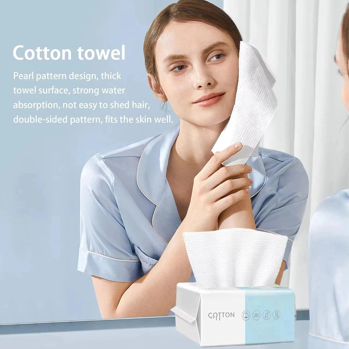 Disposable Cotton Facial Towels For Sensitive Skin