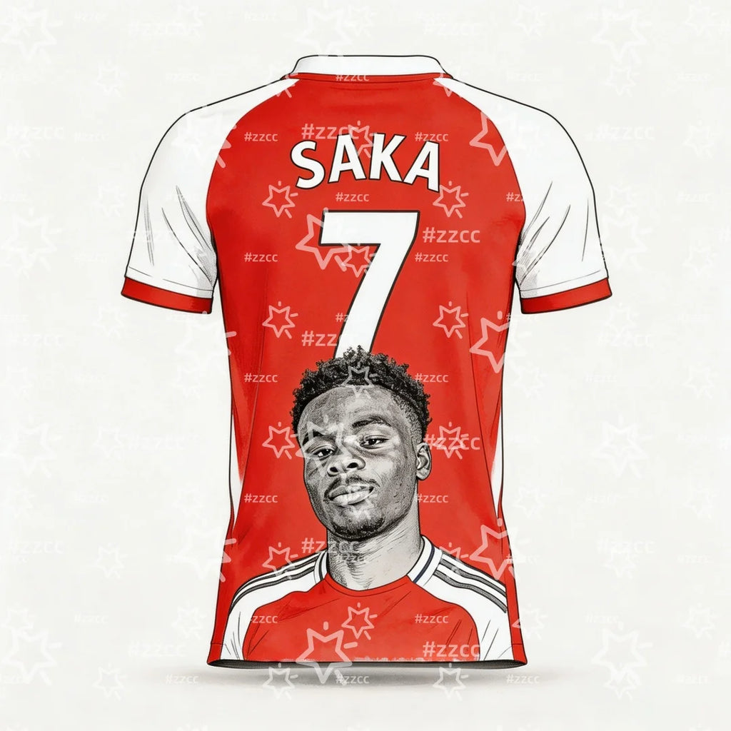 2026 Bukayo Saka England Team Football Jersey Match & Training Kit Summer Sports Men's T-Shirt Kid's Clothing Tee Y2k Woman