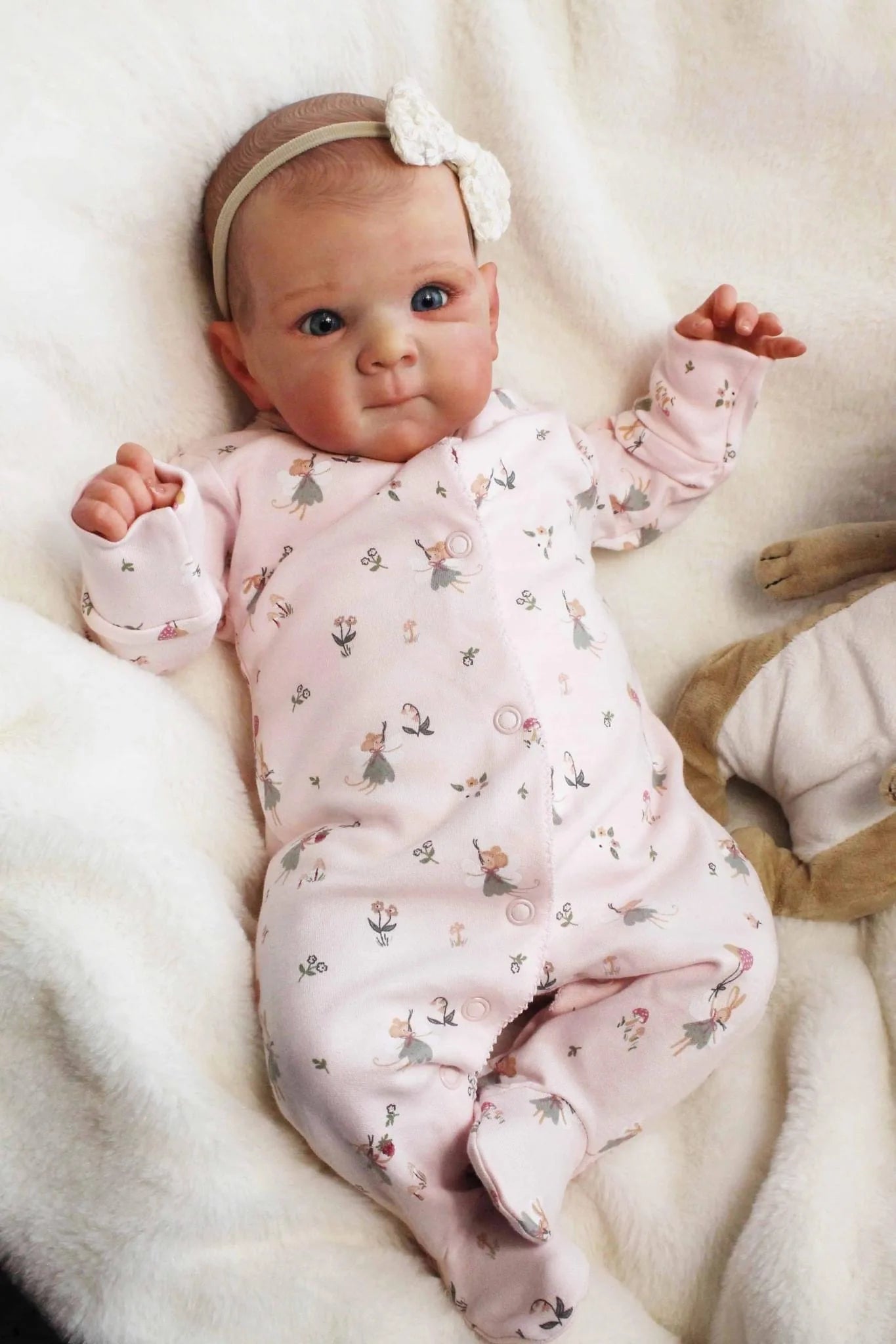 NPK 19-inch Full Vinyl Bettie Newborn Doll - Lifelike Soft Touch Reborn Baby Girl Body Realistic Collectible Toy for Ages 14+