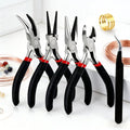 Complete Jewelry Making Tools Set: 4 Pliers (Bent Nose, Round Nose, Needle Nose, Side Cutter) + Tweezer for Jewelry Making, Wire