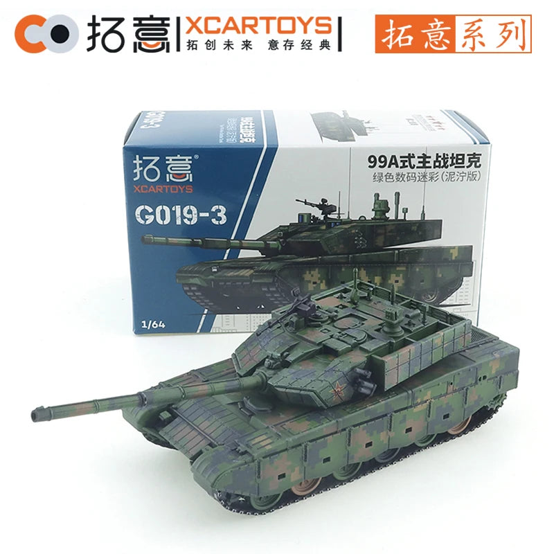 XCARTOYS 1/64 15 Light Main Battle Tank Armored Vehicle Car Alloy Diecast Metal Model Kids Xmas Gift Toys for Boys