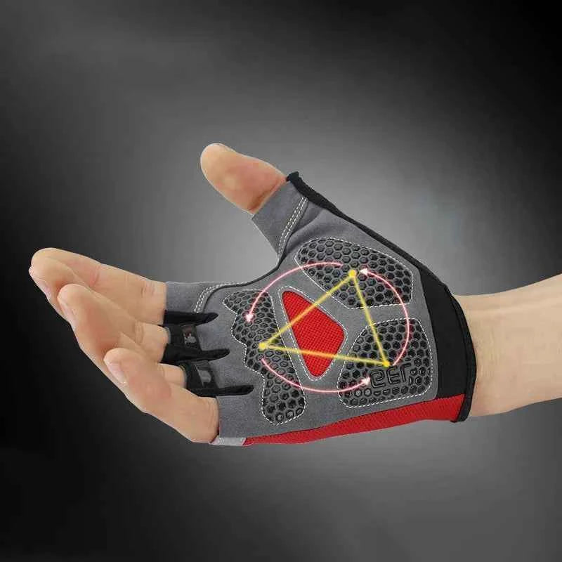 Anti-Slip Breathable Workout Gloves, Fingerless Fitness Training Gym Gloves for Men Women Bodybuilding Cycling Exercise