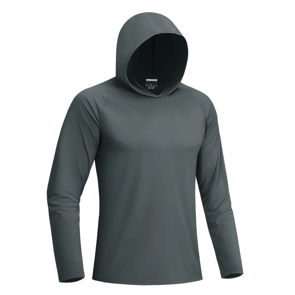 TACVASEN Sun Protection Shirts Mens Long Sleeve Hoodie Casual UV-Proof T-Shirts Breathable Lightweight Quick Dry T shirts Swim