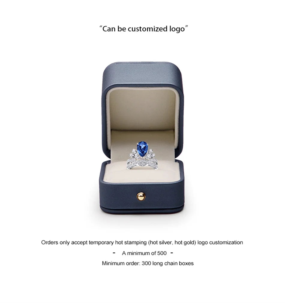 Oirlv Leather Jewelry Ring Box Jewelry Organizer Necklace Pendant Bracelet Long Chain Storage Box Packaging Gift Box for Wedding