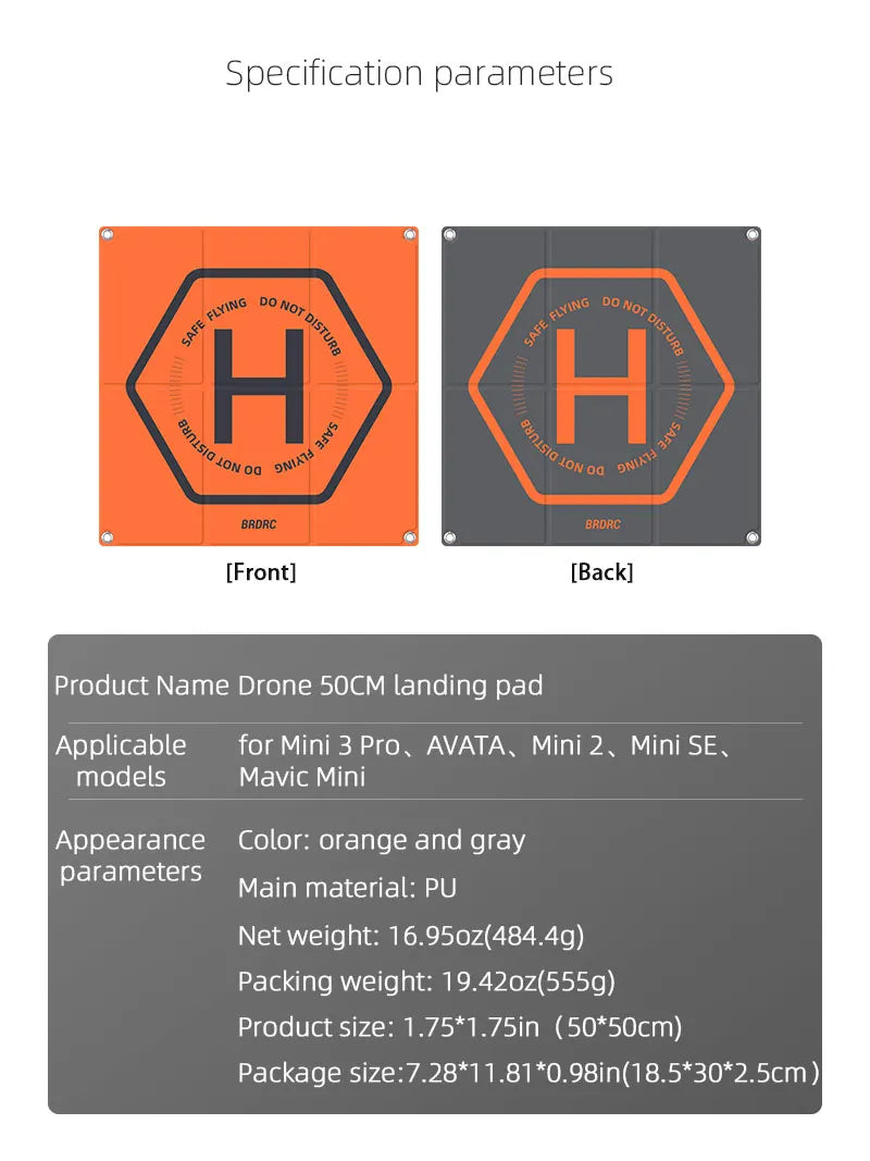BRDRC Foldable Landing Pads for DJI Mavic 4 Pro/Air 3S/Neo 2/Mini 5 Pro/4 Pro/Mini 3/Mini 4K/2 Drone Mat Quadcopters Accessories