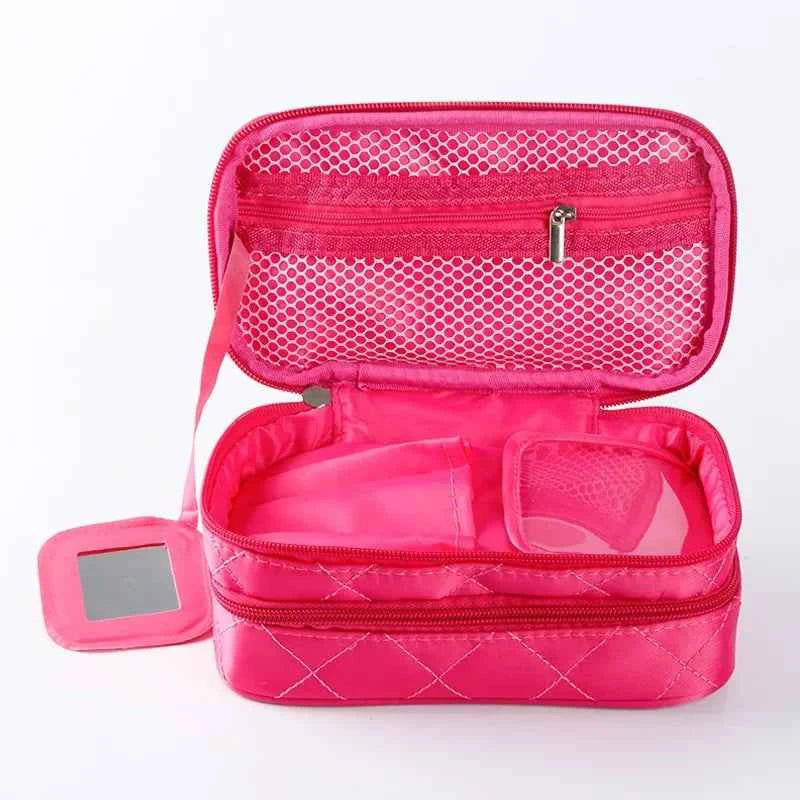 Women's cosmetic bag Double layer Waterproof makeup bag travel essentials organizer large capacity Multifunction toiletry bag