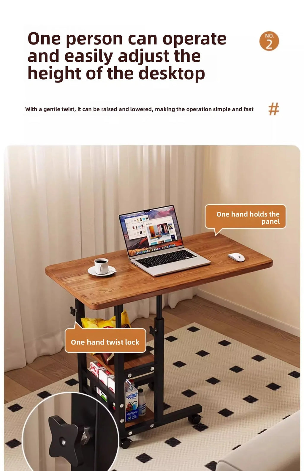 Reading Desk Computer Desk Bedside Small Table Board, Laptop Holder, Bedside Table, Reading Office Artifact Gaming Desk