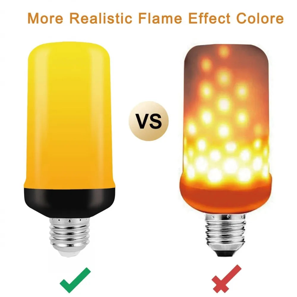 LED Flame Light Bulb 4 Modes E14 E27 Party LED Flame Effect Light Simulation Fire Lights Bulb KTV Festival Garden Decor lighting