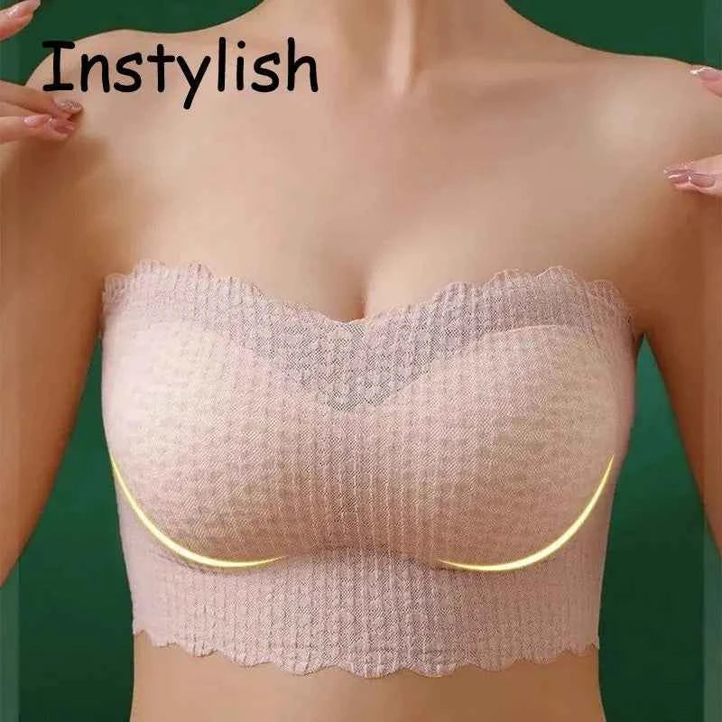 Sexy Invisible Bra Tube Tops Strapless Bras Seamless Bralette Wireless Wedding Brassiere Push Up Underwear Women Lingerie