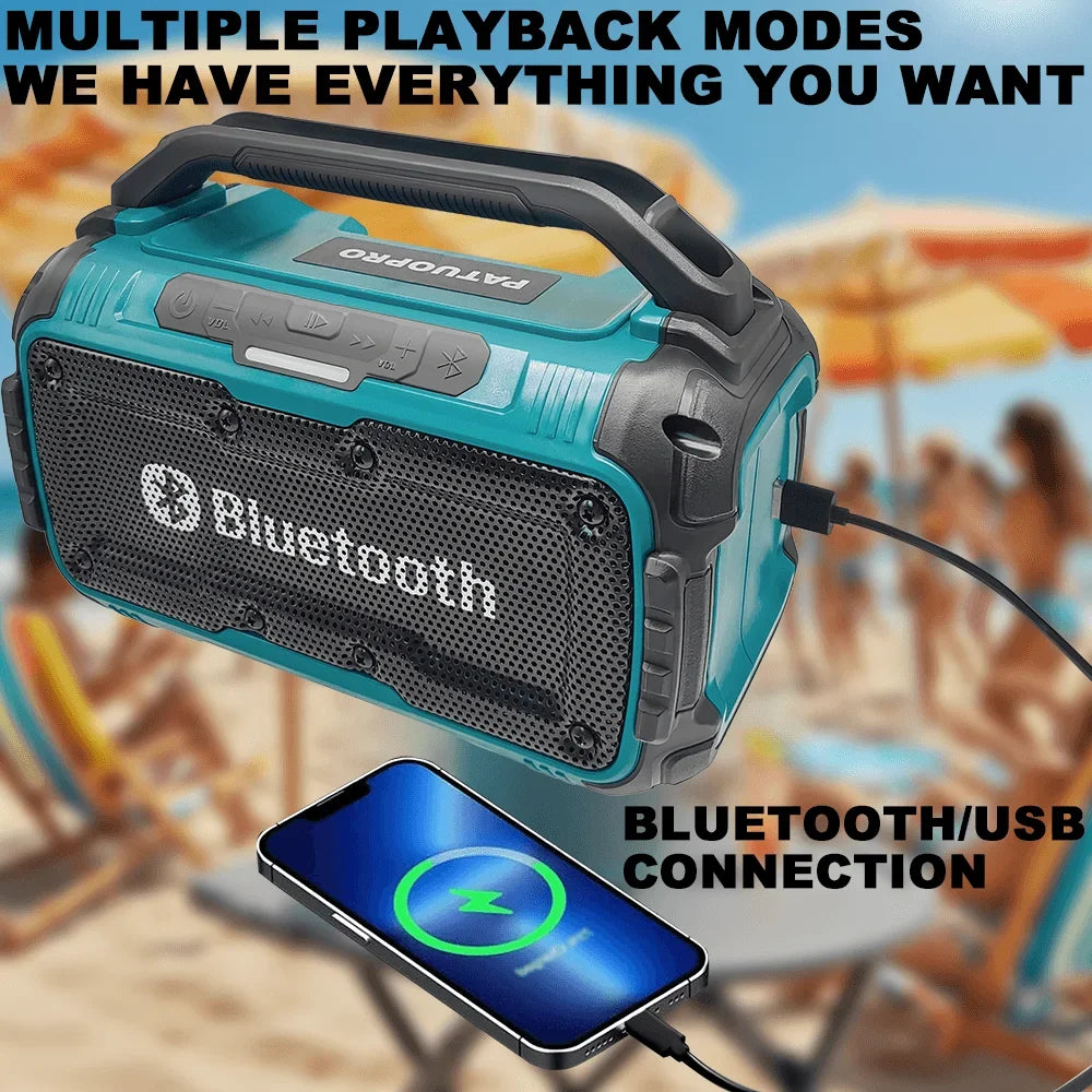 Makita Cordless Bluetooth Speaker Portable Surround Speakers Dual Channel Subwoofer Loudspeaker 18V Battery(No Battery)