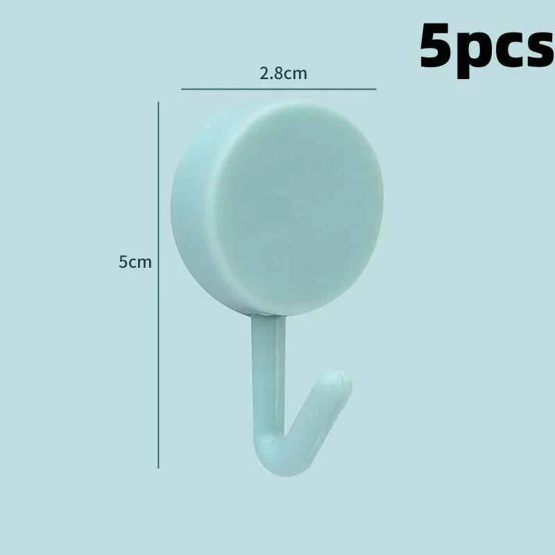 Self Adhesive Wall Hook Strong Without Drilling Coat Bag Bathroom Door Kitchen Towel Hanger Hooks Home Storage Accessories