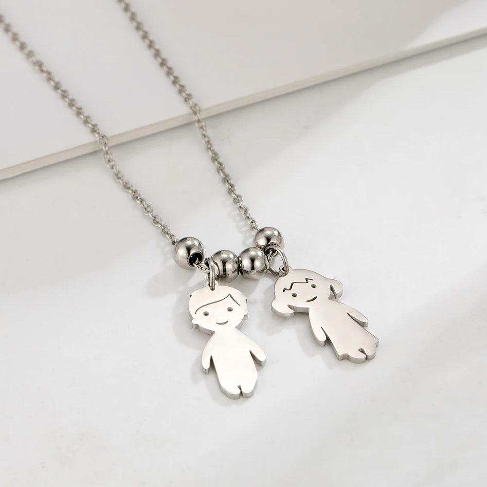 Couple Friend Sister Custom Name Personalized Necklace Gift for Women Men Mother Day Father Family Stainless Steel Jewelry