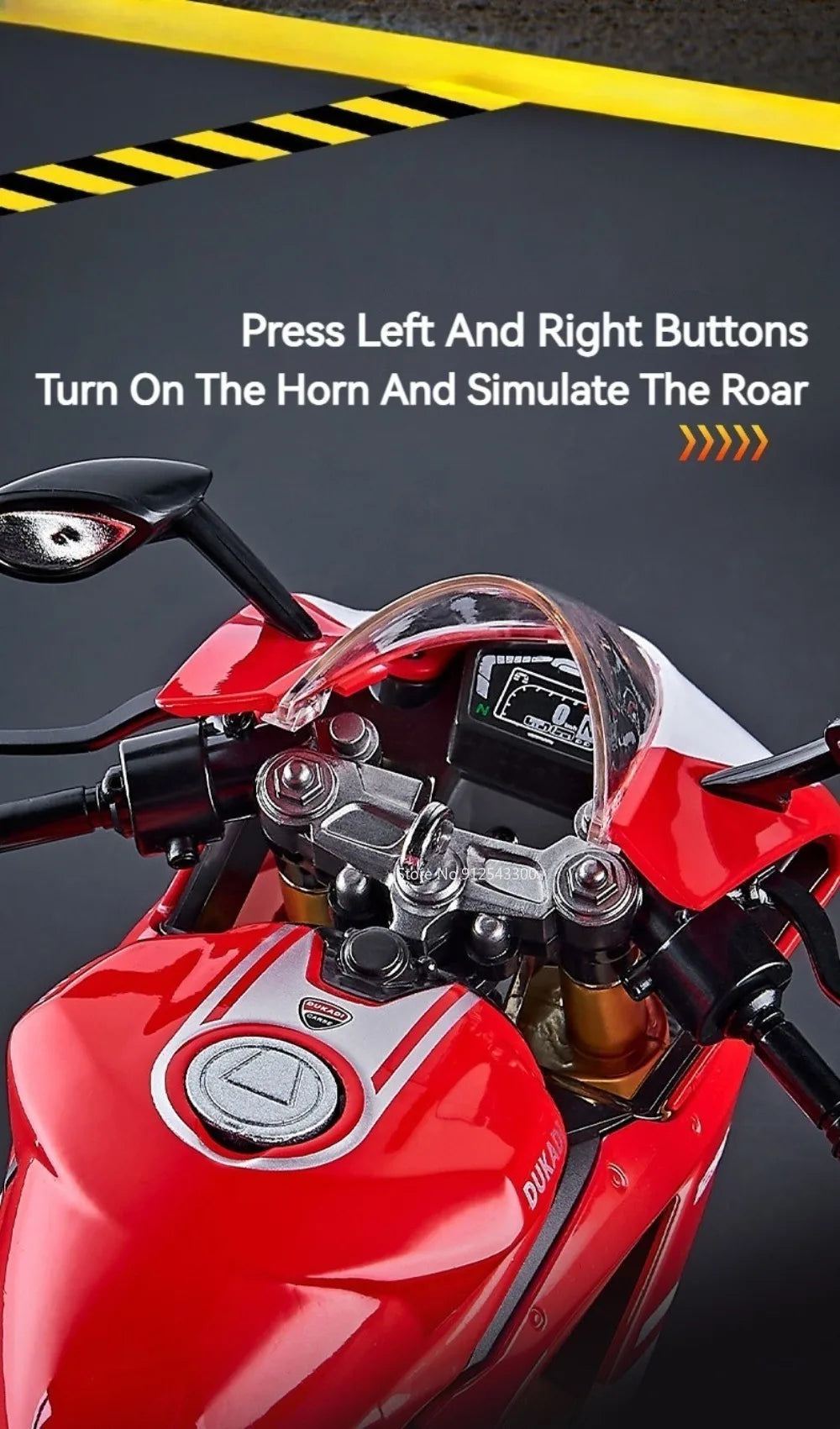 1:9 Scale 1299 Kawasaki ZX-10R Motorcycle Model Toy Car Diecast Metal Shock Absorption Racing Motor Models Boys Birthday Gifts