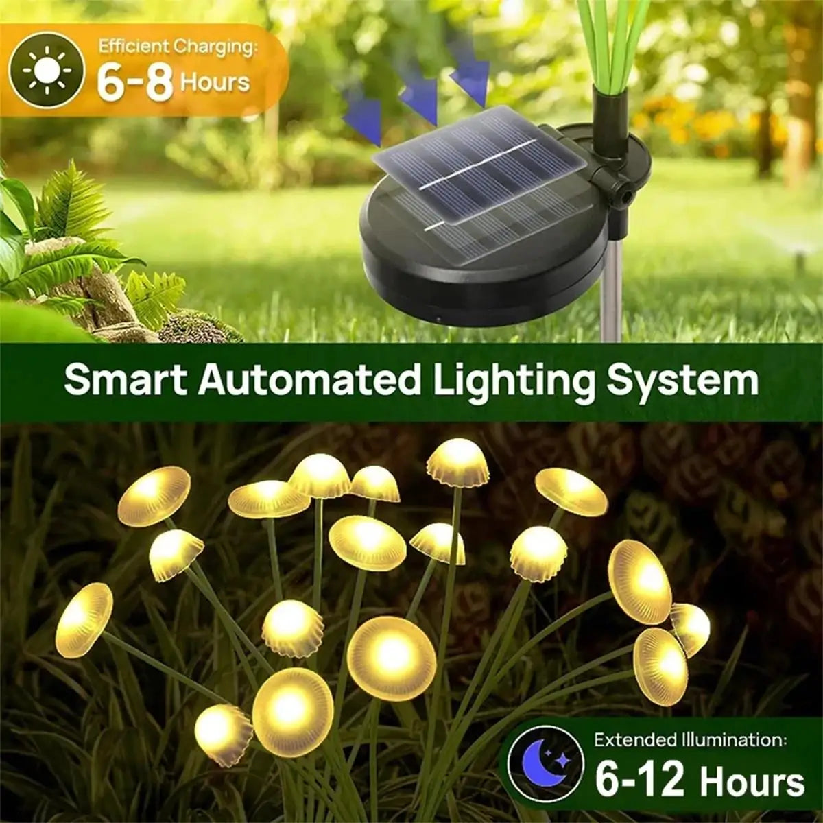 Solar Garden Lights Led Jellyfish Sway For Decoration Yard Outdoor Waterproof Ip65 Outdoor Waterproof Light Light Mushroom Shape