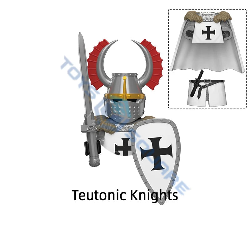 The Medieval Teutonic Knights Hospitaller Model Blocks MOC Bricks Set Toys For Children DT8901