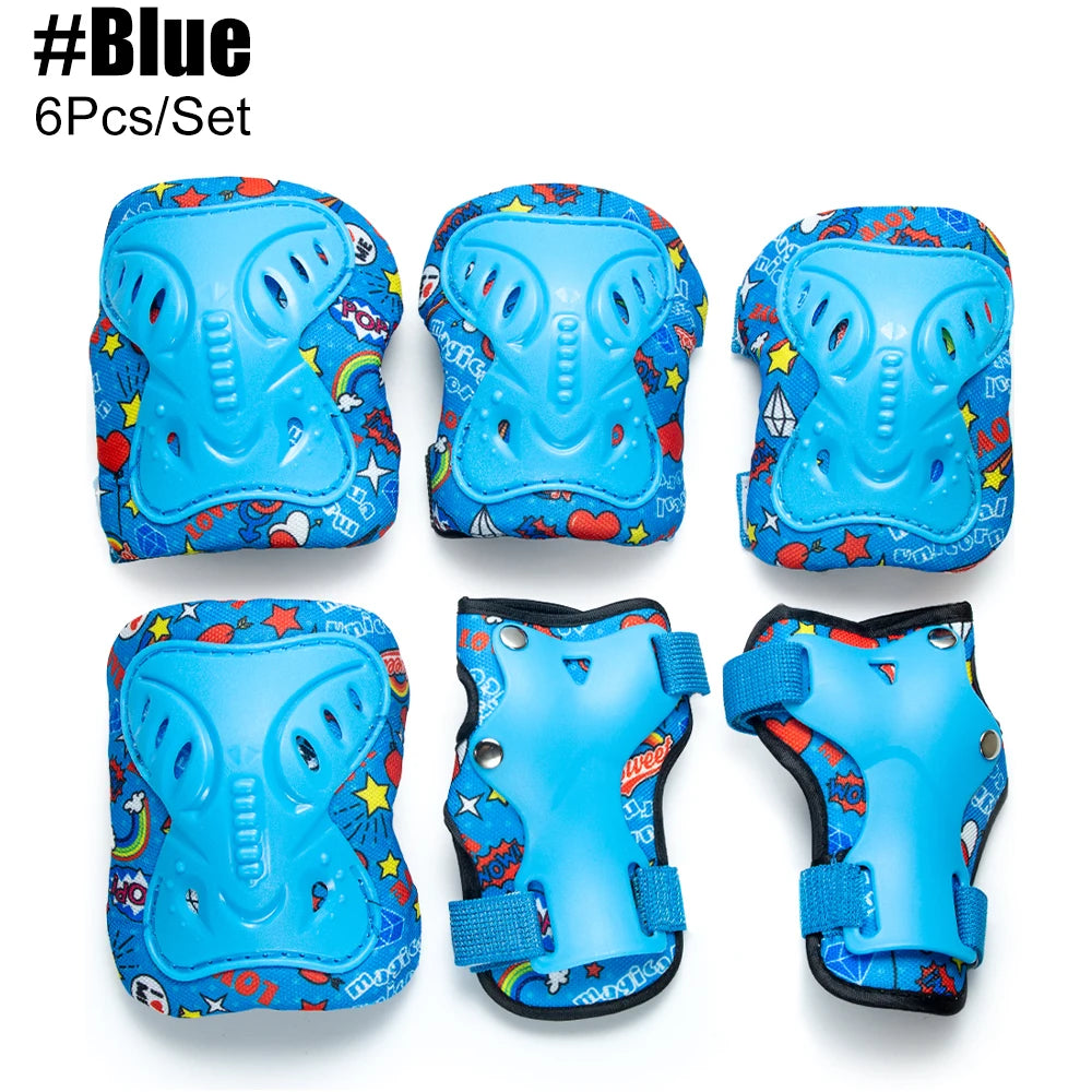 Kids 3-12 Years Knee Pad Elbow Pads Guards Protective Gear Set for Roller Skates Cycling Skateboard Inline Skatings Scooter