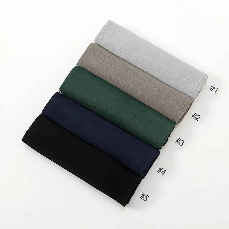 New Muslim Hijabs for Women Scarf Thin Plain Shawls Femme Musulman Soft Viscose Rayon Headscarf Islamic Turban Headband 190x85cm