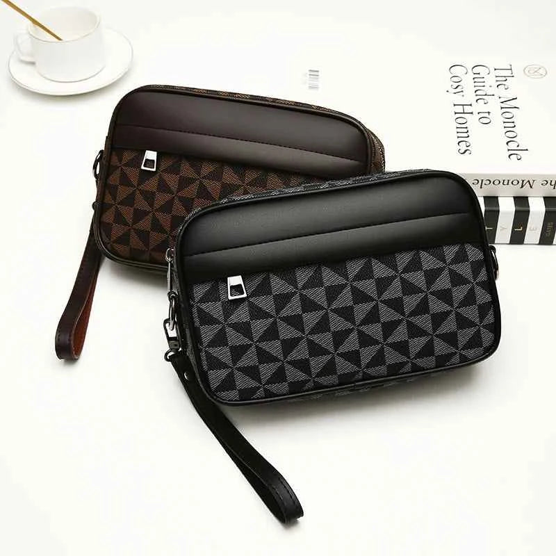 Top-quality PU Leather Men Waist Packs Business Crossbody Bags for Male Fashion Travel Storage Phone Shoulder Bags Clutch Bag