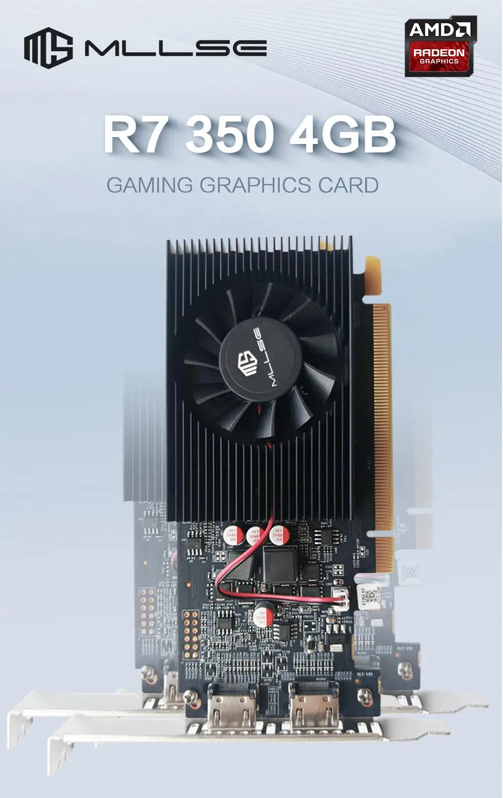 MLLSE AMD R7 350 4GB Graphics Card GDDR3 128Bit PCI-E 3.0 Geforce GPU R7 350 Gaming Video Card Placa De Video