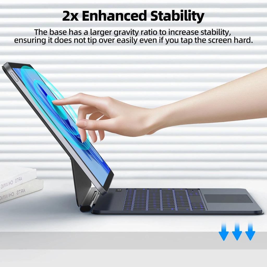 Lightweight Magic Keyboard for iPad Air 2025 Case for iPad Air 6 11 2024 Pro 13 Pro 11 2024 for iPad Pro 12.9 Air 4 5 10.9
