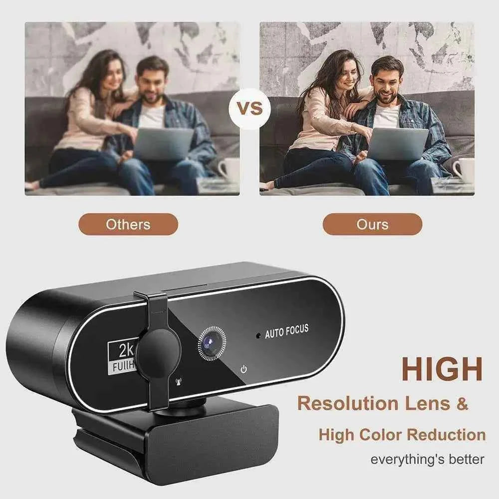 4K Webcam Video Camera 2K Autofocus Streaming Web Cam With Microphone Full HD 1080P Webcams for PC/Computer/Laptop