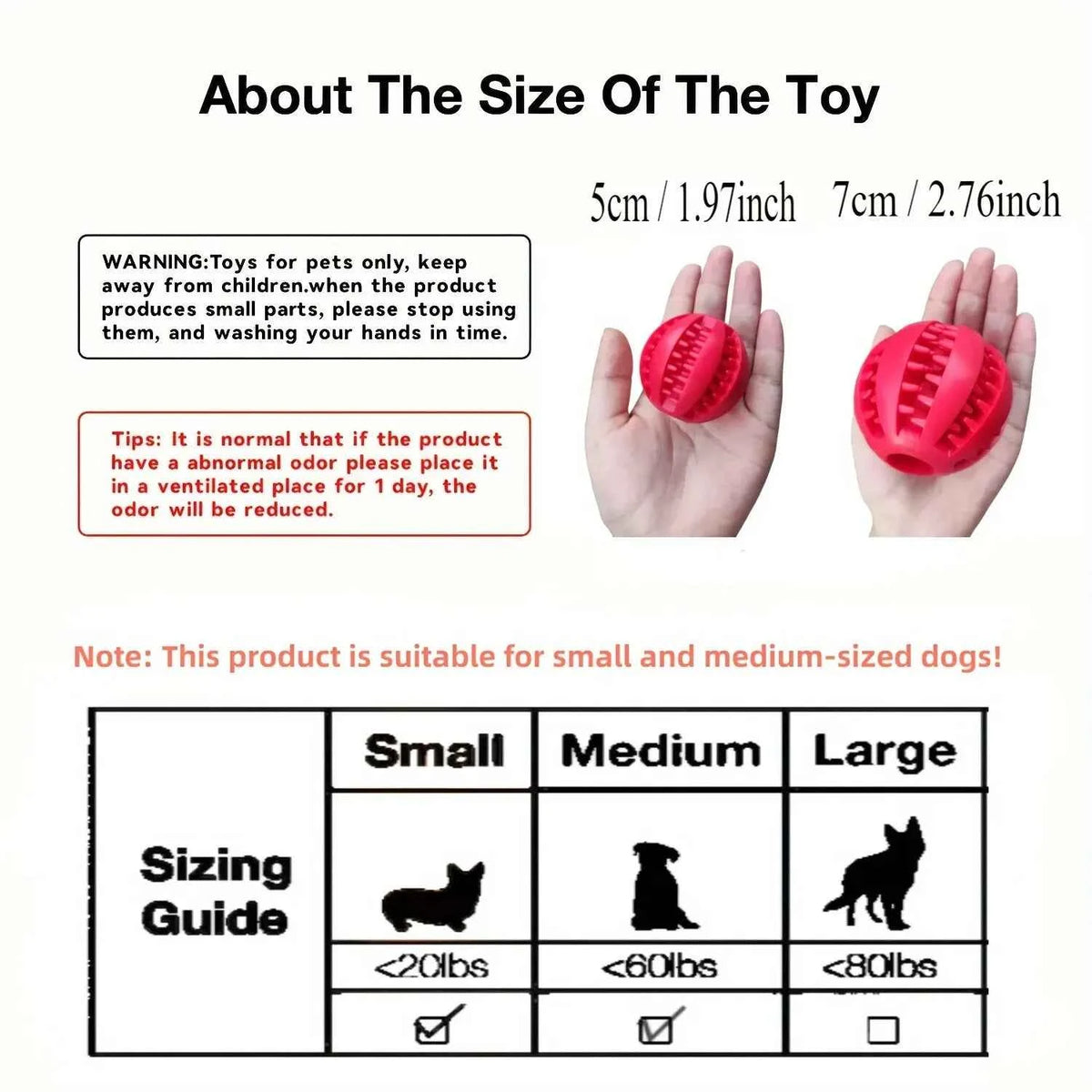 Rubber Dog Treat Ball Toy – Nontoxic Chew & Teeth Cleaner