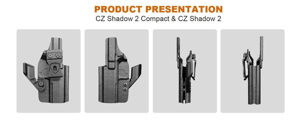 Fit CZ Shadow 2 Compact/ CZ Shadow 2,IWB Kydex Right Holster,Claw,Inside Waistband Conceal Carry,Mounting sight,Lock Click Sound