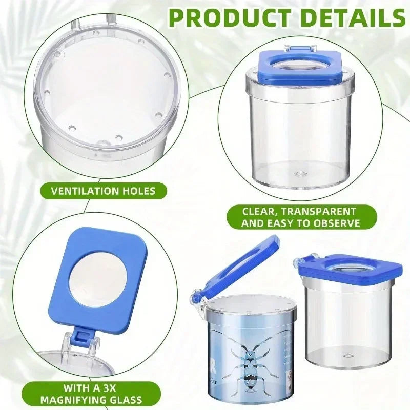 Kids 8-in-1 Insect Collecting Kit, Comes with Tools & Observation Box for outdoor nature exploration