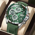 POEDAGAR LED Luxury Men Watch Luminous Week Date Dual Time Display Digital Man Clock Alarm Electronic Men's Quartz Watches Reloj