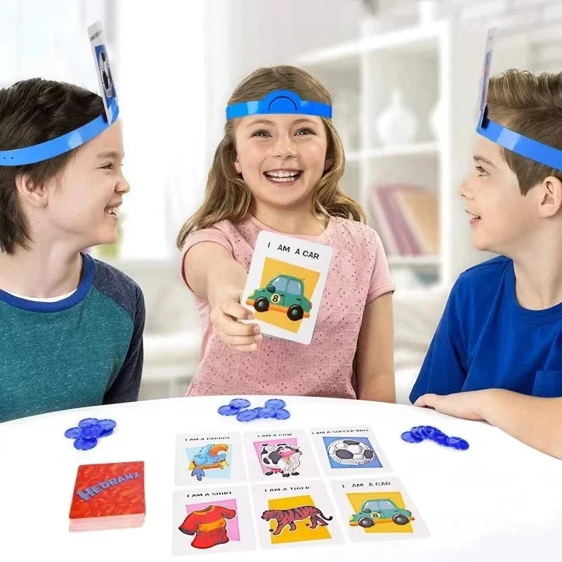 Kids Funny Cards Board Game Toy Family Party Game Guess Who I Am Game Parent-Child Interactive Educational Toy Gift for Boy Girl