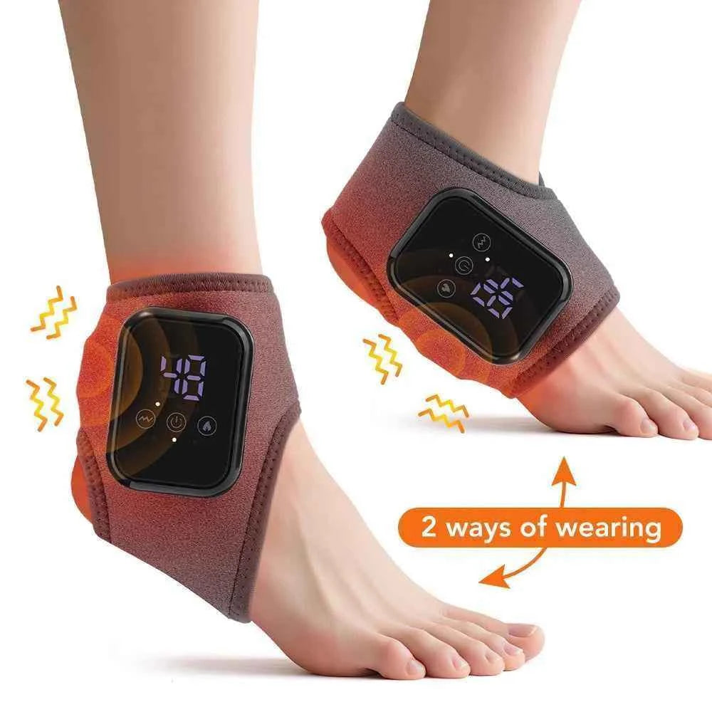 Electric Heating Wrist Guard Vibration Massage Hot Compress Wrist Brace Ankle Wrap Hand Foot Protector Rechargeable Wristband