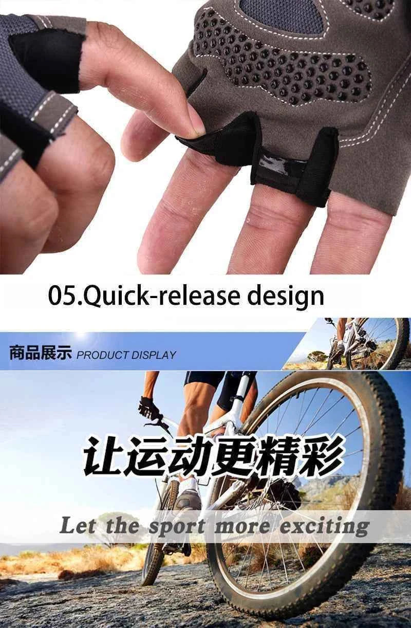 Anti-Slip Breathable Workout Gloves, Fingerless Fitness Training Gym Gloves for Men Women Bodybuilding Cycling Exercise