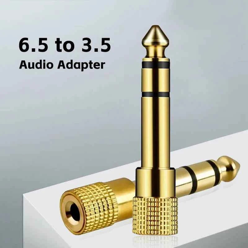 liulz Jack 6.5 6.35mm Male Plug to 3.5mm Female Connector Gold Plating Headphone Microphone AUX Audio Plug