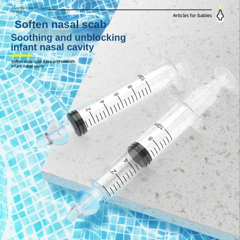 10ML Baby Nasal Aspirator Syringe Baby Nose Cleaner Rhinitis Nasal Washer Irrigator Needle Baby Nose Washing for Children