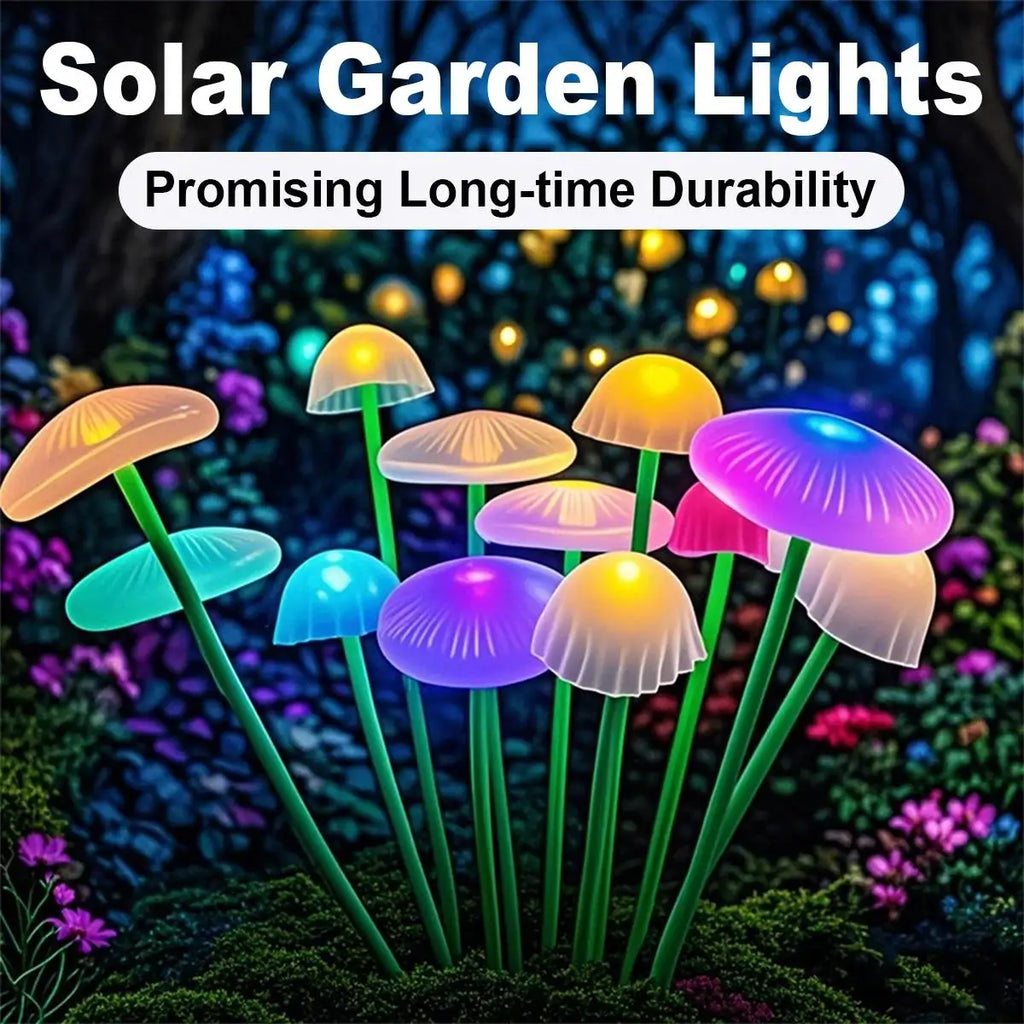 Solar Garden Lights Led Jellyfish Sway For Decoration Yard Outdoor Waterproof Ip65 Outdoor Waterproof Light Light Mushroom Shape