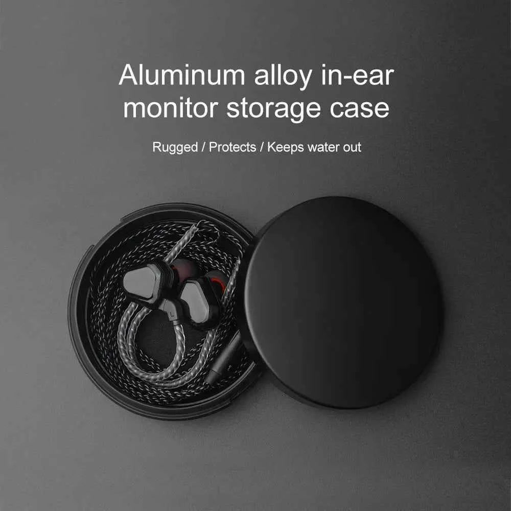 Opansten New Metal Aluminum Alloy In-ear Earphone Accessories Earphone Hard Waterproof Portable Storage Case Bag Box Earphone