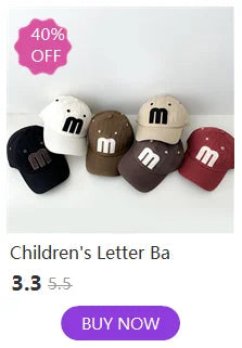 Summer Baby Baseball Hat Letter Embroidery Kids Peaked Cap for Boy Girl Solid Color Children Adjustable Sun Hats Gorras 아기모자