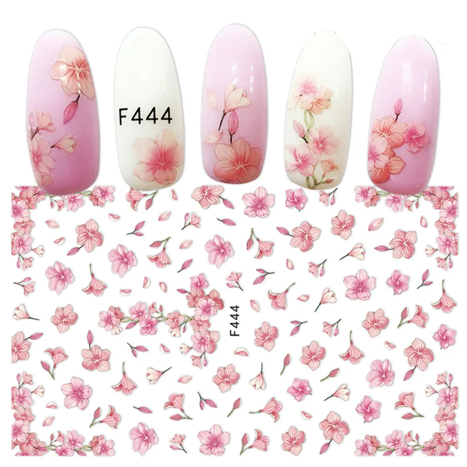 3D Dandelion Peach Blossom Maple Leaf Nail Sticker Nail Art Decoration Color Flower Nail Decal Nail Art Supplies Nail Parts