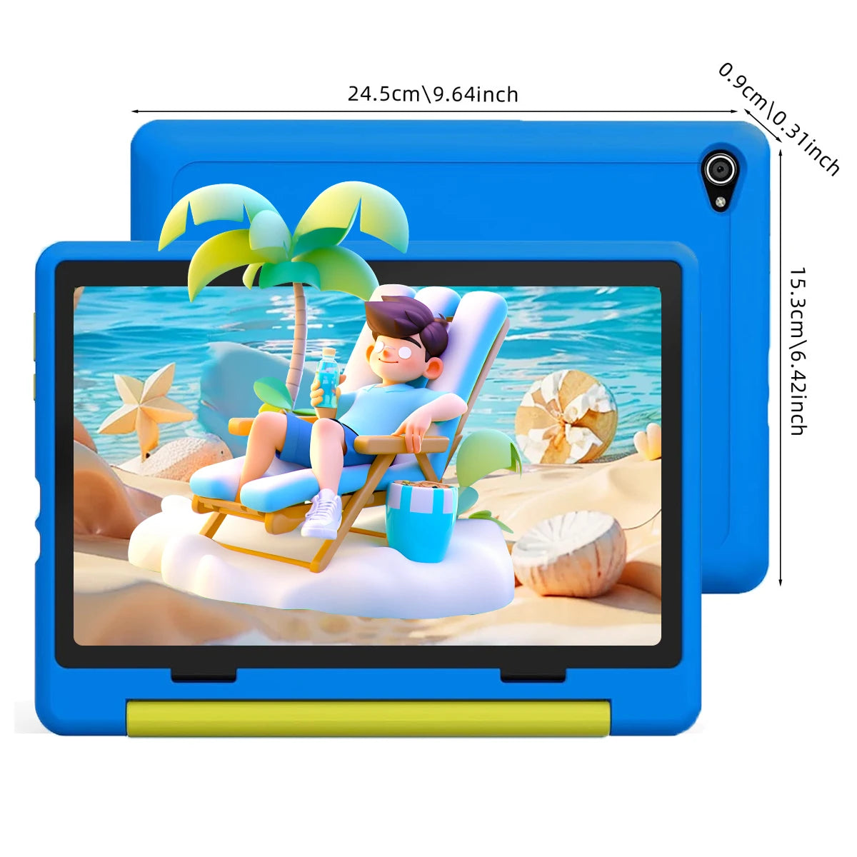 Kid Tablet Android 15 Tablet for Kids 10 inch 20GB+64GB 8-Core with Case 1TB TF Expandable for Toddler Children Parental Control