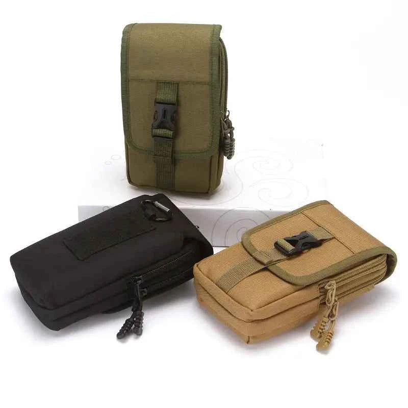 Men Wallet Double Layer Waist Bag Outdoor Sports Waterproof Military Phone Bag Belt Bags Camping Hunting Tactical Fanny Pack