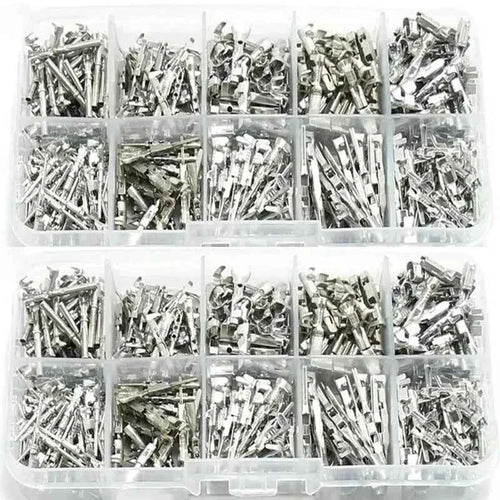 290pcs Cable Lugs Connectors Wire Connector Crimp Terminal Set Flat Plugs Cable Lugs Cable Shoes Plugs Assortment Kit For Cars
